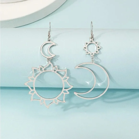 Boho Sun Moon Cut Out Elegant Gold Sliver Black - Picture 11 of 11